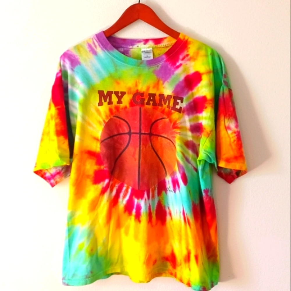 Vintage Tie Dye Basketball My Game T Shirt